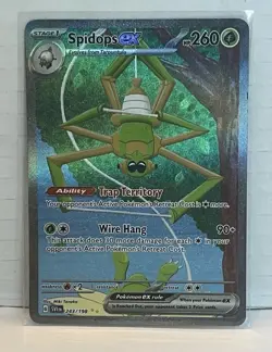 Pokemon Spidops ex 243/198 SV01 Scarlet & Violet Full Art Holo SIR 260HP - Image 1