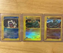 Pokemon Expedition Machamp Machoke Jynx Reverse Holo Lot 3 Cards MP - Image 1