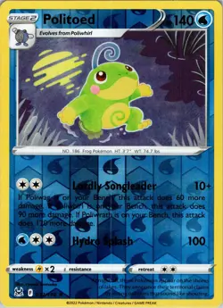 Politoed 032/196 Rare Lost Origin Pokemon Reverse Holo NM - Image 1