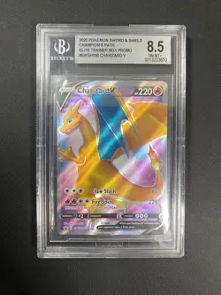 2020 Pokemon Champions Path elite ETB Promo SWSH050 Charizard V BECKETT BGS 8.5 - Image 1