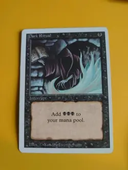 Dark Ritual. Revised. Old Vintage Interrupt. Magic the Gathering Card. - Image 1