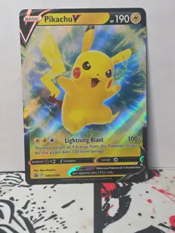 Pikachu V SWSH198 NM Holofoil Promo Rare Pokemon Card - Image 1