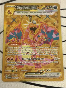 Charizard ex 228/197 Pokemon Obsidian Flames OBF LP Gold Holo Free Shipping! - Image 1
