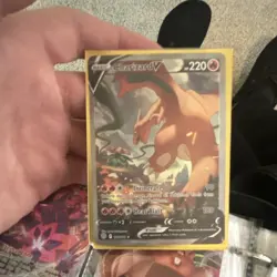 Pokemon Charizard V Basic Dragon Card 220 HP 180 Attack Pokemon TCG English - Image 1
