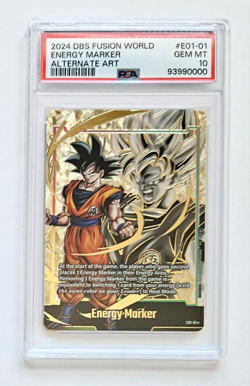 Energy Marker PSA 10 E01-01 Dragon Ball Super Fusion World Card Game Bandai 2024 - Image 1
