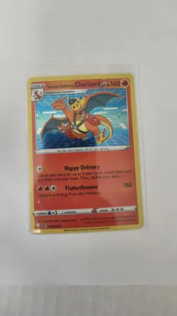 Pokemon Center Exclusive TCG Card Special Delivery Charizard SWSH075 Promo NM - Image 1