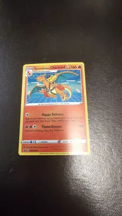 Pokemon TCG Special Delivery Charizard SWSH075 Holo Promo Card - Image 1