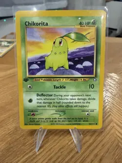Chikorita 53/111 1st Edition Neo Genesis Mint Vintage Pokemon Card WOTC - Image 1