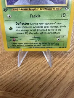 Chikorita 53/111 1st Edition Neo Genesis Mint Vintage Pokemon Card WOTC - Image 4