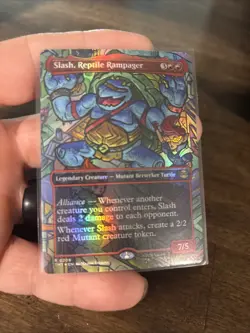 Slash, Reptile Rampager - Foil - Borderless Teenage Mutant Ninja Turtles MTG 208 - Image 1