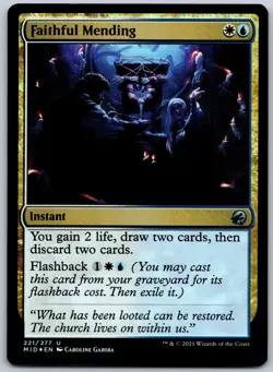 Faithful Mending Foil U Innistrad: Midnight Hunt 221 NM - Image 1