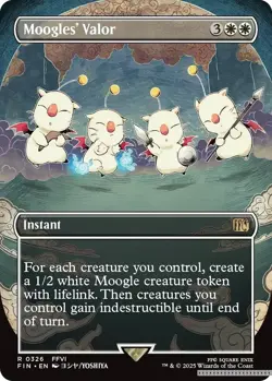 Moogles' Valor (Borderless) [FIN - 326] - NM [Foil] TCG MTG - Image 1