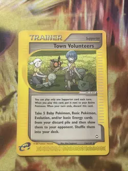 Town Volunteers 136/147 - Aquapolis Regular Vintage Pokemon TCG Card MP e-Reader - Image 1