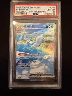 2023 Pokemon Paradox Rift Altaria ex 253 Special Illustration Rare PSA 10! - Image 1