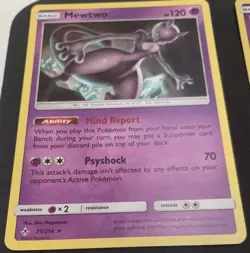 Pokemon TCG Unbroken Bonds Sun & Moon Holo Card Bundle - Mewtwo & Reverse Holos - Image 4