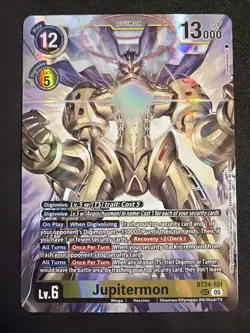 Digimon Card Game Time Stranger Jupitermon BT24-101 SEC Secret Rare - Image 1