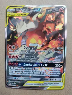 Pokemon TCG Reshiram & Charizard GX SM201 Black Star Promo Card NM - Image 1