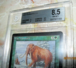MTG 1993 Beta War Mammoth BECKETT 8.5 NM/MT GRADED CARD - Image 2