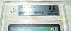 MTG 1993 Beta War Mammoth BECKETT 8.5 NM/MT GRADED CARD - Image 3