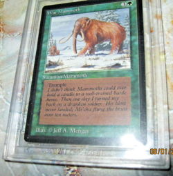 MTG 1993 Beta War Mammoth BECKETT 8.5 NM/MT GRADED CARD - Image 5