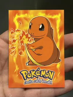 TOPPS Charmander E4 of 12 BLACK LOGO - Pokemon Card - Image 1