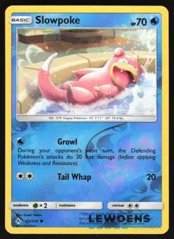 Slowpoke - 42/214 - Reverse Holo Common - Unbroken Bonds - Pokemon Card - Image 1