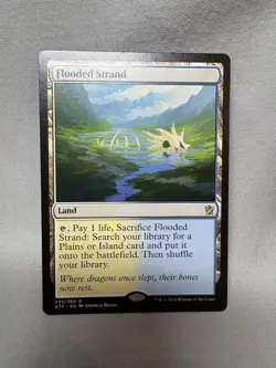 Mtg Flooded Strand Khans of Tarkir Regular NM NP - Image 1