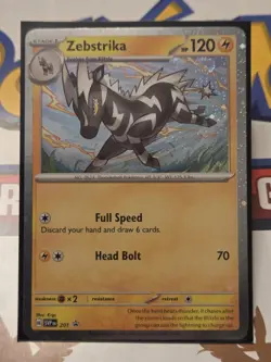 Pokemon TCG Destined Rivals Zebstrika Black Star Promo Card 201 - Image 5