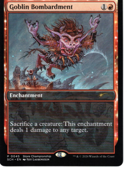 MTG GOBLIN BOMBARDMENT LORWYN ECLIPSED STORE CHAMPIONSHIP PROMO #45 NM - Image 1