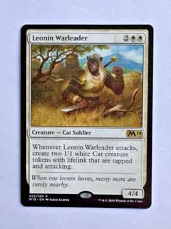 MTG Leonin Warleader #23 NM Core Set 2019 Magic the Gathering - Image 1