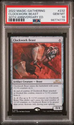 2022 MTG 30TH ANV ED #232 CLOCKWORK BEAST PSA 10 - Image 1
