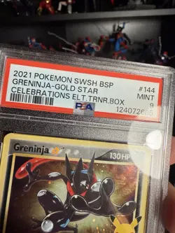 Pokemon Greninja Gold Star SWSH144 Sword & Shield Promo Holo PSA 9 - Image 3