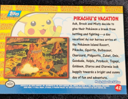 Pokemon Topps Pikachu's Vacation 42 Non Holo Blue Label LP - Image 5