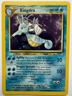 Pokemon Neo Genesis 1st Edition Kingdra Holo #8/111 - Image 1