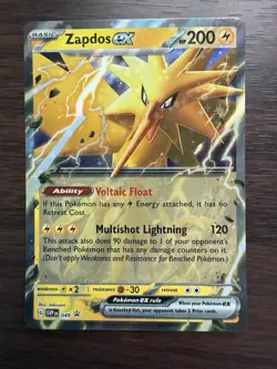 Pokemon SV Black Star Promos SVP EN Zapdos ex 049 NM - Image 1