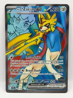 Hop's Zacian ex 176/159 Journey Together NM Ultra Rare Holo Pokemon TCg - Image 1