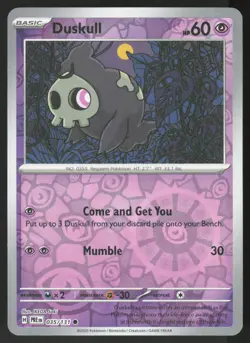Duskull 035/131 Common Prismatic Evolutions Pokemon Reverse Holo Near Mint - Image 1