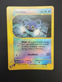Pokemon Chinchou Aquapolis 070/147 Reverse Holo LP - Image 1