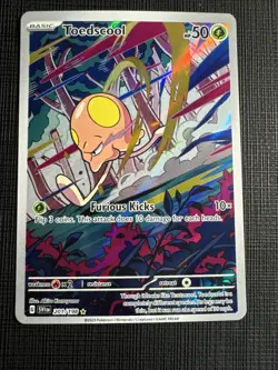 2023 Pokemon Toedscool Illustration Rare Full Art 201/198 Scarlet & Violet Base - Image 2