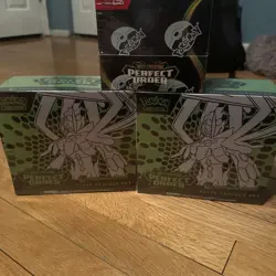 2x PERFECT ORDER POKEMON CENTER ETB. 1x PERFECT ORDER BOOSTER BOX (1 Etb Rip) - Image 1