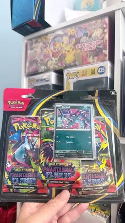 Pokemon TCG Phantasmal Flames 3 Pack Blister - Sneasel FACTORY SEALED Pokemon - Image 1