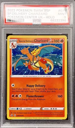 Pokemon 2022 Special Delivery Charizard SWSH075 Pokemon Center UK Holo PSA 9 🌀 - Image 1