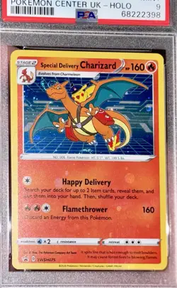 Pokemon 2022 Special Delivery Charizard SWSH075 Pokemon Center UK Holo PSA 9 🌀 - Image 4