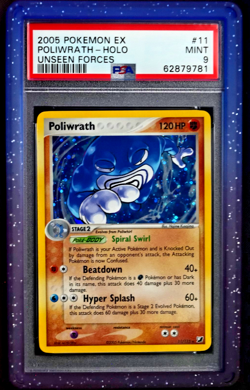 2005 POKEMON Poliwrath 11/115 EX Unseen Forces PSA 9 (POP 99) - Image 1