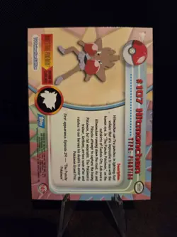 2000 Topps Pokemon TV #107 Hitmonchan Foil Holo 🌟🌟🌟 - Image 4