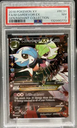 2016 Pokemon M Gardevoir EX Ultra Rare Full Art RC31/RC32 Generations Holo PSA 7 - Image 1