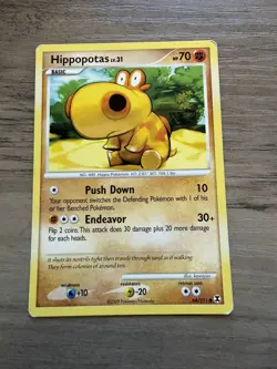 Pokemon TCG Hippopotas Rising Rivals 64/111 Regular Common LP - Image 1