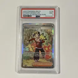 2025 Pokemon DRI EN Ethan's Adventure Special Illustration Rare #236 PSA 9 - Image 1