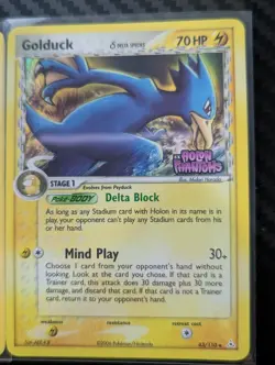 2006 Pokemon EX Holon Phantoms 43/110 Golduck Reverse Holo + Psyduck - Image 3