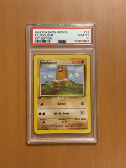 Carte Pokemon Taupiqueur 47/102 Set de Base Edition 1 PSA 10 - Image 1